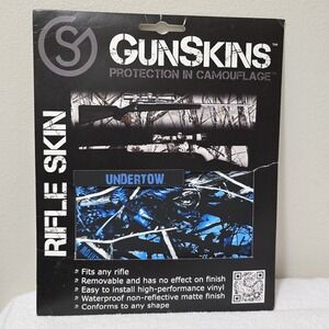 GunSkins Rifle Skin UNDERTOW Wrap DIY Vinyl Kit‎ Blue Black White